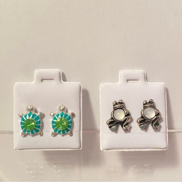Jewelry - Turtle/ Frog Stud Pierced Earrings